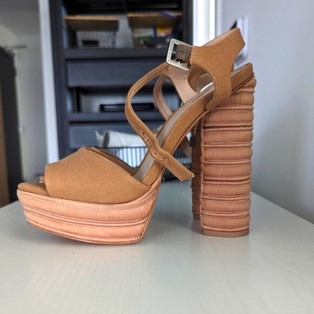 SCHUTZ Jane canvas platform sandals